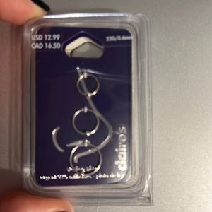 Claire’s sterling silver 925 .6mm 3 pack of earrings
